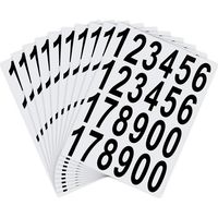 10 feuilles d'autocollants de Numéros de Boîte aux Lettres Autocollants Adhésifs Imperméables pour Boîte aux Lettres, Maison, Porte, Numéro d'adresse, Intérieur ou Extérieur(5 cm)