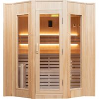 Dampfsauna ZEN - France Sauna - 6 Plätze - 198 x 174 x 200 cm - Fichtenholz - Komplettpaket 6.0kW