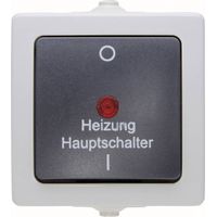 Interrupteur d'arrêt d'urgence pour chauffage Kopp 565356002 Nautic gris