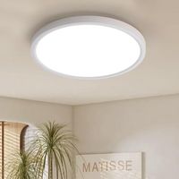 JDONG 18W LED Deckenleuchte Flach Ultra Dünn Deckenlampe Rund, 4000K Ø23cm, Weiß Deckenleuchte Flach