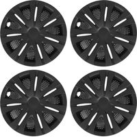 Capuchon de moyeu de roue 13 pouces, noir mat, à clipser, utilisation longue durée, remplacement pour SEAT Ibiza, 4 pièces