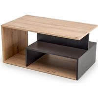 Mesa de centro Houston 1991, Negro + Roble Artisan, 43x51x90cm, Diámetro: 0, Aglomerado laminado, Angular
