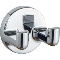 Appendino Gancio Doppio Appendi Porta Asciugamani Accappatoi Cromato Bagno 79802