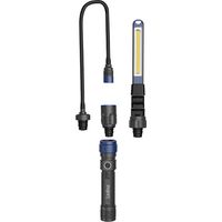LED Inspektionsleuchte Handleuchte Taschenlampe Alu Schwarz Akku IPX4 L 30 cm