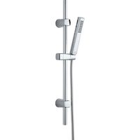 Set doccia con asta cromato – soffione quadrato moderno anticalcare