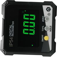 Inclinomètre numérique 4 x 90°, étanchéité IP54, écran LCD, affichage magnétique, manomètre d'angle, jaune DLW30D