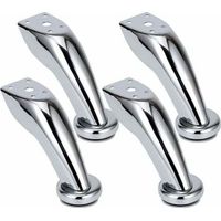 4 pezzi gambe per mobili, gambe spesse in acciaio inossidabile per divani, gambe cromate, piedini per mobili, armadi, divani, sedie, sgabelli, armadietti