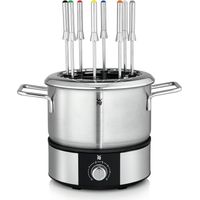 WMF Lono Set per fonduta, fino a 8 persone, temperatura variabile, 1400 W, in Cromargan
