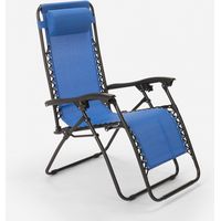 Sedia sdraio spiaggia giardino pieghevole multiposizione Emily Zero Gravity - Blu
