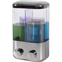 Dispenser sapone da parete doppio 1000 ml colore argento