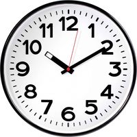 EUROTIME 82320 Quarz Wanduhr 30 mm x 50 mm Schwarz