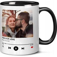 Mug cadeau de la Saint-Valentin personnalisé avec votre photo et votre nom pour elle/lui