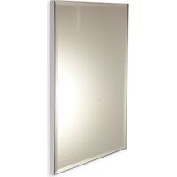 Specchio su misura con cornice bianca e perimetro bisellato fino a 120 cm fino a 80 cm
