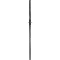Poteau avec motif boule, fer forgé - Hauteur 1200mm Base ronde diamètre Ø25mm - Fer forgé - À souder - DECO FER FORGE