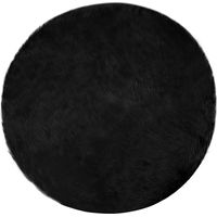 vidaXL Tapis en fausse TAFALLA Noir Ø 200 cm Polyester