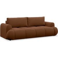 Selsey OMBO DOCE - Canapé convertible 3 places en velours hydrophobe, Cuivre