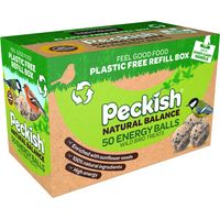 50 Peckish Natural Balance Energy Suet Fat Balls Bird Food Plastic Free Package