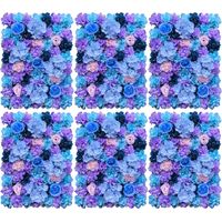 6 Stücke 60X40cm Künstliche Seidenblume Blumenwand Rosenwand DIY Wand Panel Hochzeit Art Decor DIY Weihnachten