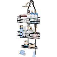 Étagères de douche, panier de douche à suspendre au-dessus du pommeau de douche, support de douche multifonctionnel, étagères de douche en acier inoxydable, organisateur de douche