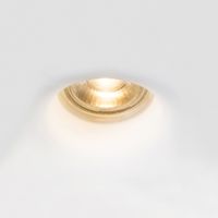 Qazqa – Spot encastrable blanc rond 12 cm – Finition plâtre – Dimmable – Douille GU10 – Pour installation plafond – 1 x 35W max – 230V