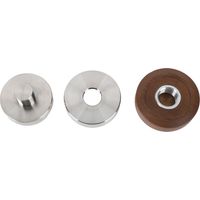 Distributeur de café 58mm avec poignée en noyer, niveleur et tassoir réglable pour une distribution uniforme du café moulu.