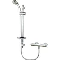 Roca Danube T Shower Bar Valve with Kit Chrome Finish Thermostatic Cool Touch