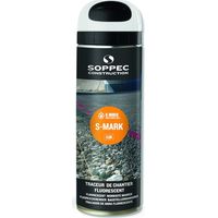 Soppec – Traceur chantier 500ml blanc non fluo – Durée de marquage 3 à 6 mois – Séchage rapide 10 min – Pour béton, bitume, graviers