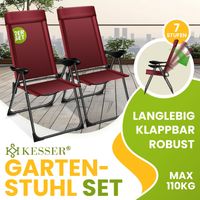 XIELOUS Gartenstühle Stapelbar 2er Set – Hochlehner Mit Armlehnen, Wetterfest, Metallgestell, Grau, Für Terrasse & Balkon XIELOUS Gartenstühle Stapelbar 2er Set – Hochlehner Mit Armlehnen, Wetterfest, Metallgestell, Grau, Für Terrasse & Balkon