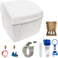 Descalcificador Sin Electricidad Duplex Compacto Con Kit De Instalación