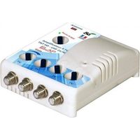 Amplificateur TV intérieur 4 sorties – Gain 23dB – Filtre 4G LTE 700 MHz – Réglage de gain – Pointeur intégré pour installation optimale – M-E