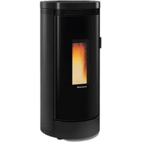 La Nordica Extraflame – Poêle à granulés 9.7kW noir – Puissance modulable 3 à 9 kW – Rendement 94% – Ventilation frontale – Compatible maisons RT 2012