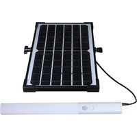 LED-Leiste 10W mit Solarmodul und USB-Ladung, tragbar, Bewegungs- und Dämmerungssensor