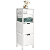 SoBuy FRG127-W Badkommode Badschrank mit Fußpolster Kommode Badezimmer weiß