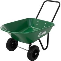 ECD Germany Carriola da Giardino Ribaltabile Capacità 78 L, Capacità di Carico 100 kg, Carrello a Spinta Multiuso per Lavori Edili e Domestici, Resistente Telaio in Acciaio e Vasca in PP 2 Ruote in PU