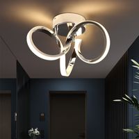 GBLY Plafonera LED para salón, plafonera de habitación negra Ø31cm 19W interior 3000K blanco cálido para pasillo, oficina, estudio