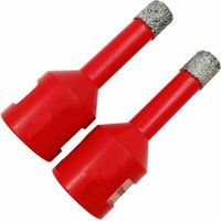 Forets Diamant 2 Pièces 10mm Trépans de Forage avec Filetage M14 pour Perçage à sec en Porcelaine Carrelage Granit Marbre