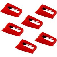6 Pièces Tourne-disque Aiguille Tourne-disque - Aiguilles Tourne-disque Stylet Remplacement Saphir Diamant Platine Vinyle pour