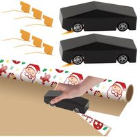 2PCS Coupeur De Papier Cadeau, Découpe de Papier d'Emballage Cadeau, Coupe Papier D'Emballage avec 6 Lames pour Couper du Papier D'emballage et Du Papier Kraft (2)