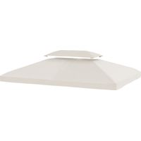 Toldo de Recambio 4x3 m Doble Orificios Drenaje Protección UV Crema