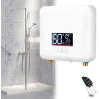 ChauffeEau Instantané, Mini ChauffeEau électrique, Température constante Chauffe Eau instantané électrique sans réservoir,pour Cuisine Salle de Bain,White7500Wto220V