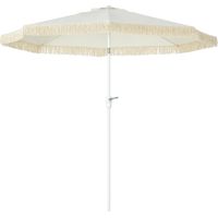 Outsunny - Parasol de jardin - Polyester - 265x265x245m - Blanc