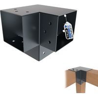 Lot de 8 Connecteur de poteau en Y 91 x 91 mm – Revêtement poudre anthracite – Connecteur d’angle droit 3 voies pour pergola et pavillon – GeZu Impex