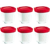 Scatola di 6 vasetti di yogurt in vetro con coperchio e sgocciolatoio - Yogurtiera, Formaggiera - SEB - 2551093664902221207