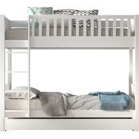 Lit superposé 90x200 sommiers et tiroir inclus Vipack Scott Blanc