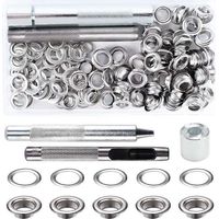 XVX Grommet Kit, Eyelet Tools, Metal Grommet Kit with Eyelet Tools for Canvas, Tarpaulin, Tent Repair (8MM)