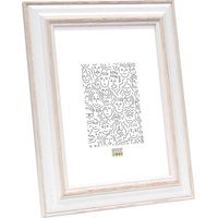 Deknudt Frames S221H1 21X29,7 Cornice portafoto, Modello Base, Legno, Bianco/Beige, 21 x 29,7 cm