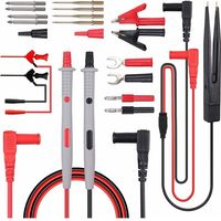 Kit di cavi di prova per multimetro elettrico 21 in 1 Cavo di prova con morsetti a coccodrillo Sonda di prova Spina a banana Cavo multimetro per tester di tensione