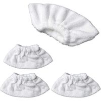 Pack Microfiber Steam Cleaning Accessories for Handheld Nozzle, Sponge Cloth Set, Cotton Sponge Cover, Compatible with Most Steam Cleaners (White)