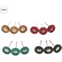 Lot de 12 disques abrasifs en fibres 25 mm – Polissage et décapage pour meuleuse électrique, brun/vert/rouge/noir