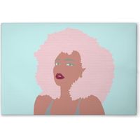 Leinwandbild Retro Whitney M1-No.51254 - Kunstdruck auf Leinwand in Grün Rosa - Wandbild 90 x 60 cm